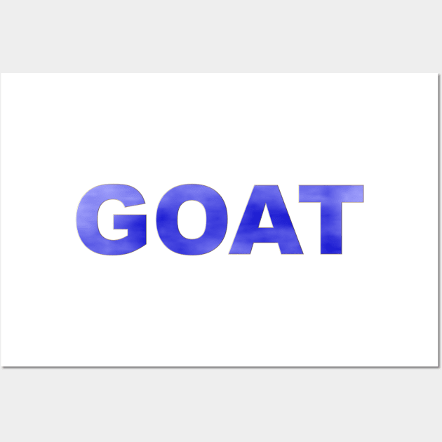 GOAT in Blue Wall Art by m2inspiration